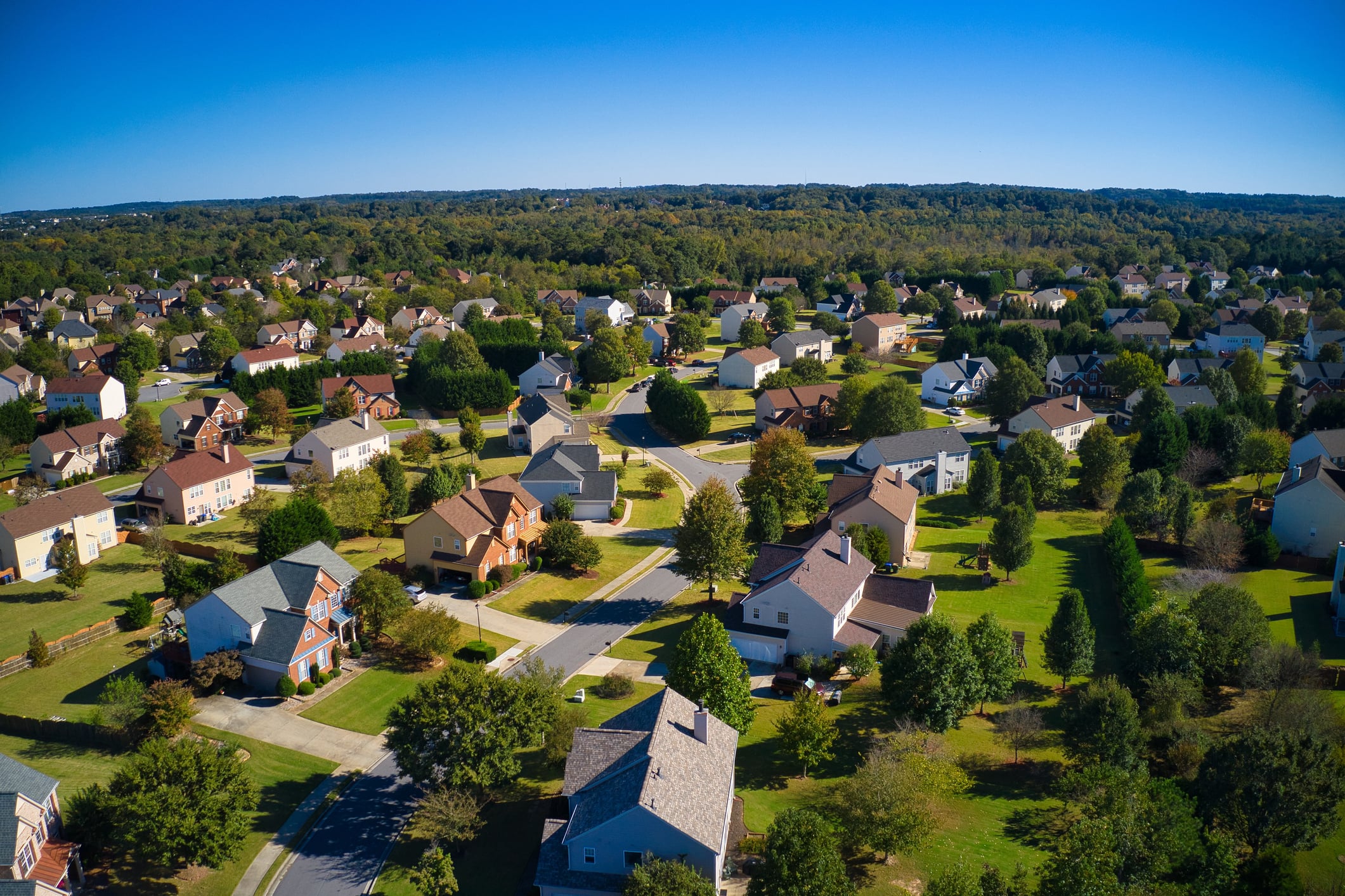Neighborhood aerial view